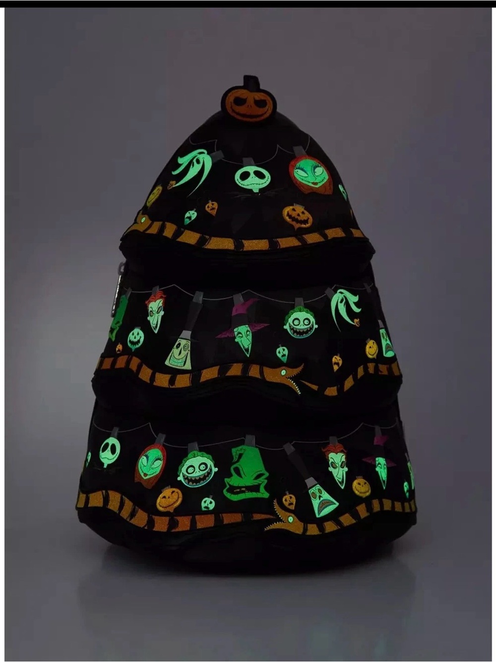 New•Disney x Loungefly 30th The Nightmare Before Christmas Mini Backpack. Glows! - Picture 3 of 14